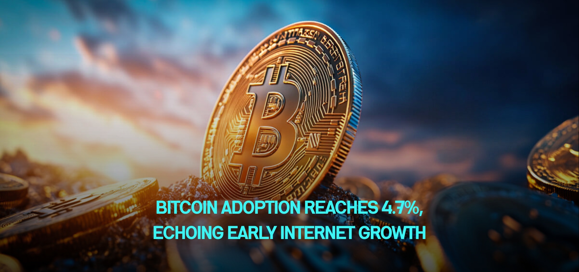Bitcoin Adoption Reaches 4.7%, Echoing Early Internet Growth